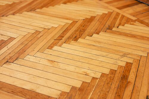 sanding wooden floor